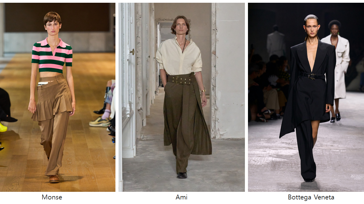 2025 트렌드 Skirts-over-Pants